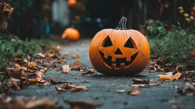 Halloween, zucche, zucca, paura, tutti i santi with generative ai