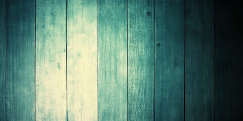 Obraz premium Teal wood plank backdrop with faded edges.