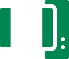 Monitor and CPU icon Nigeria Flag