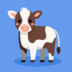 Cute Calf Vector Illustration