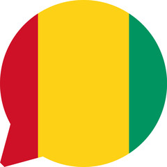 Fototapeta premium Chat Icon on Guinea Flag