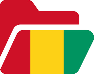 Folder Shape Of Guinea Flag