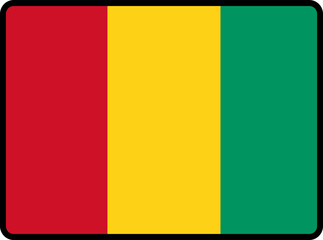Obraz premium Guinea Flag Smooth rectangle icon