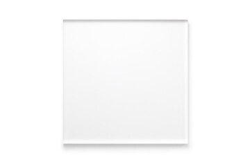 Frosted acrylic block isolated on white background, Top view