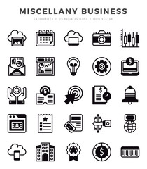 Miscellany Business Icon Bundle 25 Icons for Websites and Apps