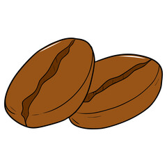 coffee bean illustration hand drawn isolated vector