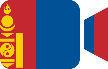 Naklejka premium Mongolia flag on Video Call