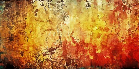 Obraz premium A painting of a wall with orange and brown colors