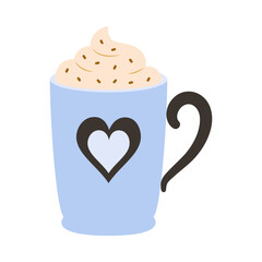 cup with warm drink