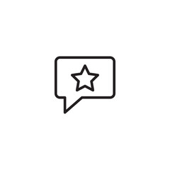 Starred Message on icon. A message that has been marked as important or a priority. Editable icon.