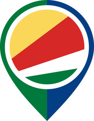 Map Icon Inside Seychelles Flag