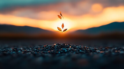 Ashes being gently scattered into the wind against a serene sunset, symbolizing the final farewell after cremation 