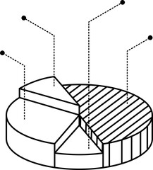 Pie Chart Infographic Line Style