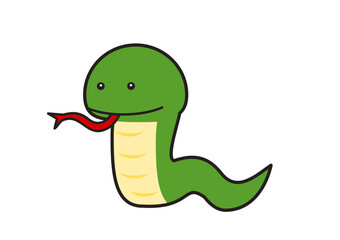 かわいいヘビのイラスト
