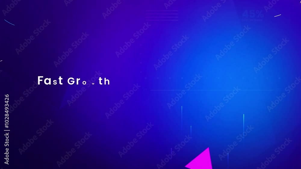 Poster animated fast growth color icon. fast business progress. financial development. seamless loop hd vid