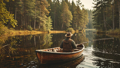 Fototapeta premium Solitude paisible au cœur de la forêt