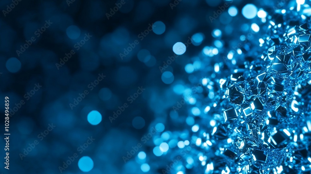 Poster quantum computer chip with floating ai neural networks, glowing with energy, set against a sleek blu