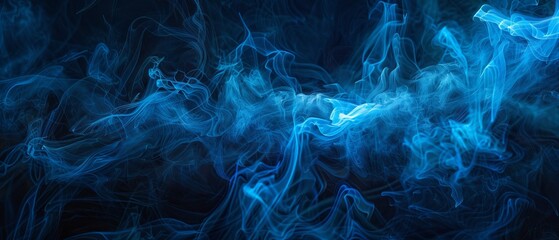 Obraz premium Ethereal Blue Smoke Abstract Background