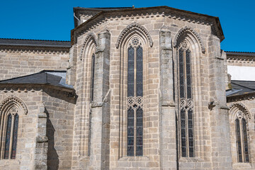 Fototapeta premium Vidrieras de estilo gótico en la iglesia a san Pedro en la ciudad de Lugo, España