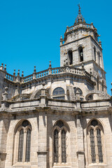 Fototapeta premium Fotografía vertical lado este de la catedral gótica de Lugo, España