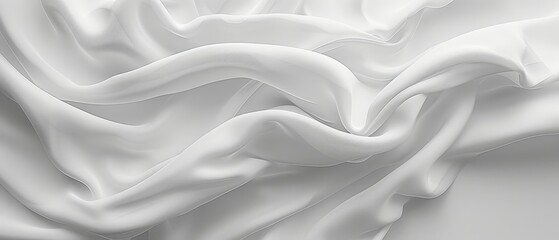 Obraz premium Soft White Fabric with Elegant Flow and Texture