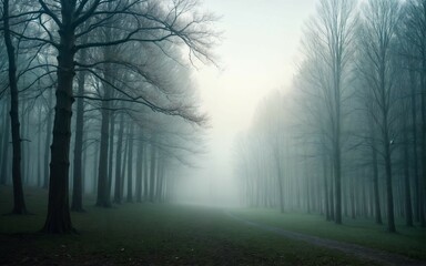 Obraz premium Foggy forest