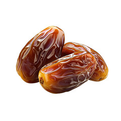 a date fruits, top view, on isolated transparent background 