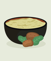 Flat Design Illustration at Puree Taste