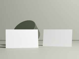 Minimal business card mockup template with copy space for your logo or graphic design