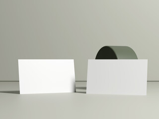 Minimal business card mockup template with copy space for your logo or graphic design