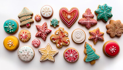 Christmas cookies, isolated on a white background