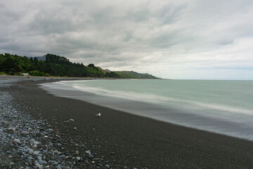 a moody spring day at the coast