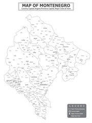 European Country Geography Political map. Political map of country with capital, province or state capital, major cities and town.