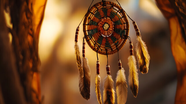 Native American Indian handmade drum, Handcrafted Dreamcatchers with feathers