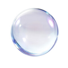 Obraz premium High resolution clear soap bubble with reflection and transparency effect