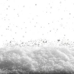Snowfall effect on transparent background for winter themed designs