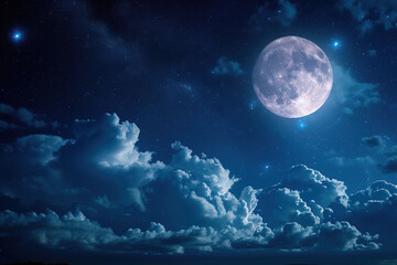 Fototapeta premium moon and clouds