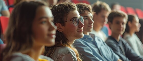 Obraz premium Engaged Audience Enjoying Live Presentation