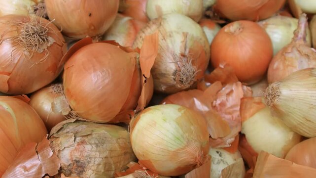 cebollas apiladas alimento natural sano 