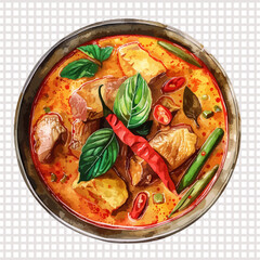 a bowl of food with a leaf on top