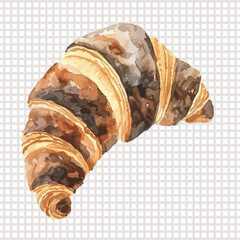 a croissant is shown on a white background