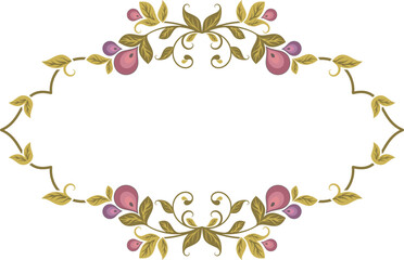 Vector floral ornamental frame. Vintage oriental panel, great for wedding decorations, greeting cards, invitations, banners, vinyl and laser ready.