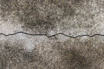 Cracked concrete floor due to deterioration