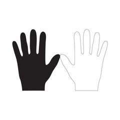 hand in black and white