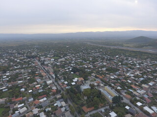 City in Georgia wine region. Photo made with drone.