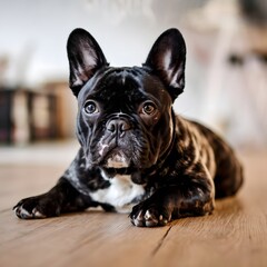 Fototapeta premium portrait of French bulldog 