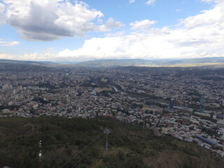 City of Tbilisi. Photo made with drone.