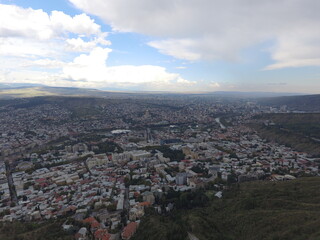 City of Tbilisi. Photo made with drone.