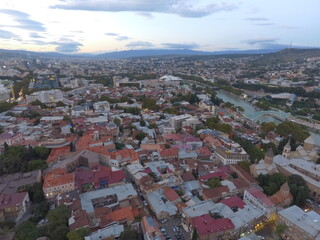 City of Tbilisi. Photo made with drone.