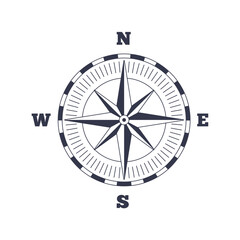 Wind Rose Vector Symbol Isolated